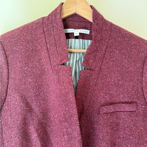 Veronica Beard Women Blazer Farley Wool Blend Berry Dickey Jacket - Picture 5 of 11
